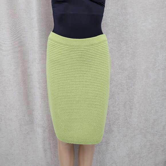 Rena Lange Italian Wool Knit Drop Shoulder Sweater Vest Skirt Set - Picture 3 of 16
